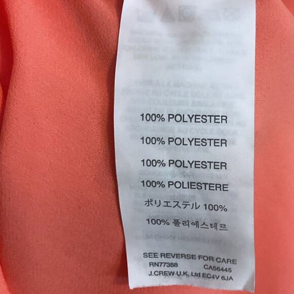 J. Crew Shirt Women's Size 2 Orange V-Neck Sleeveless Tank Top - Picture 7 of 9